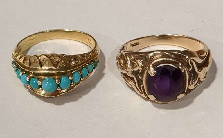 18K and 10K Yellow Gold Rings