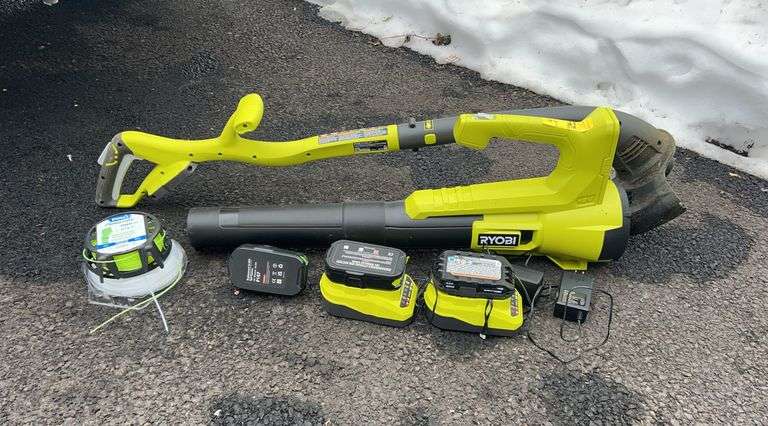 Ryobi Battery Operated Blower and String Trimmer