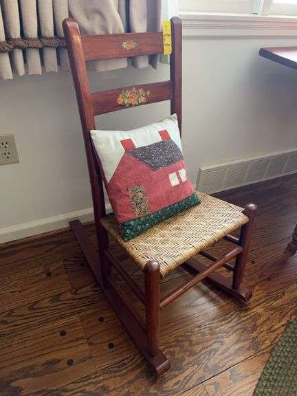 Rocking Chair and Quilted Pillow