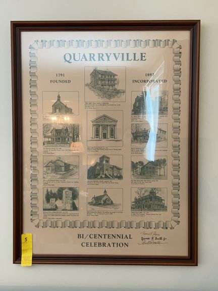Framed and Signed Quarryviile Bi/Centennial Print