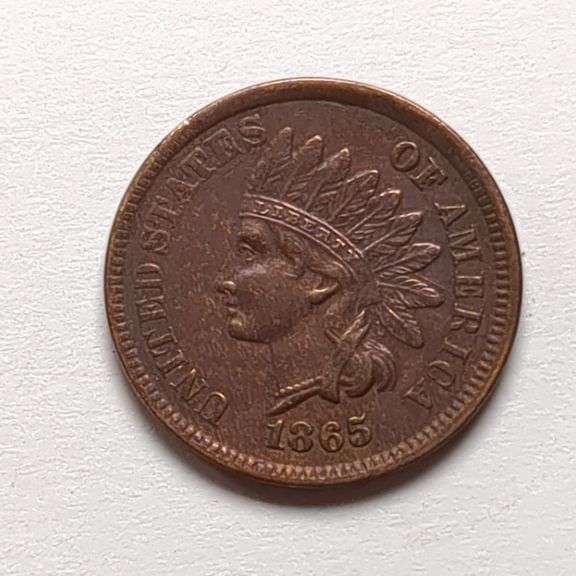 1865 Indian Head Penny Coin