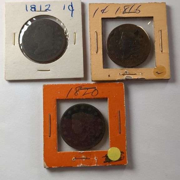 1812, 1816, 1820 Large Cent Coins