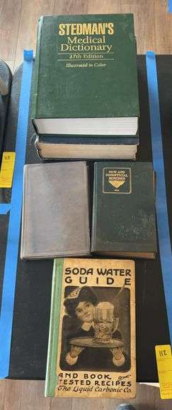 Pharmaceutical Books and Antique Soda Water Book