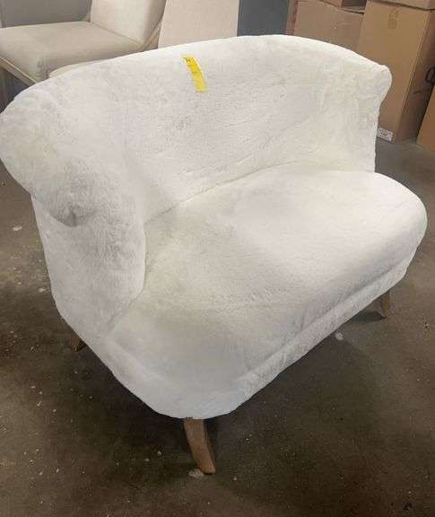 Plush Child’s Seat with Wooden Legs