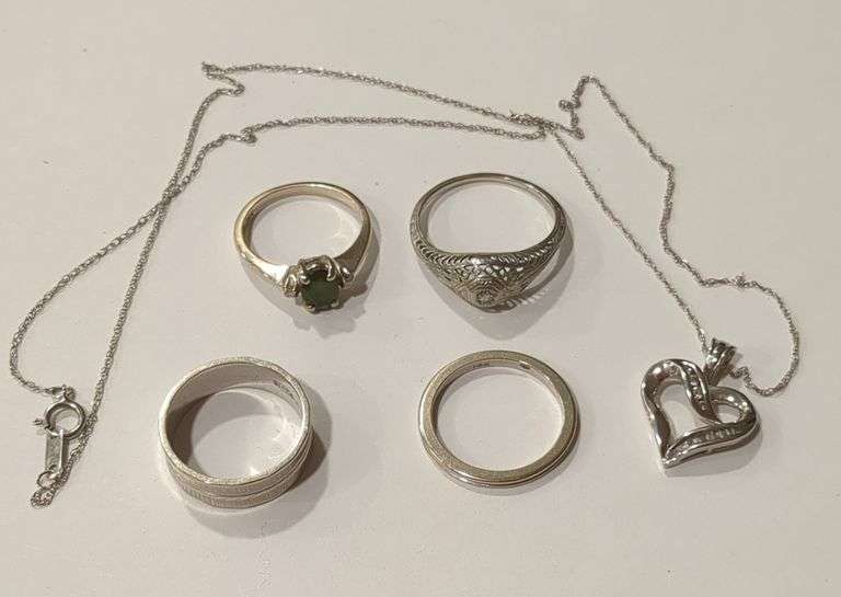 14K and 10K White Gold Jewelry