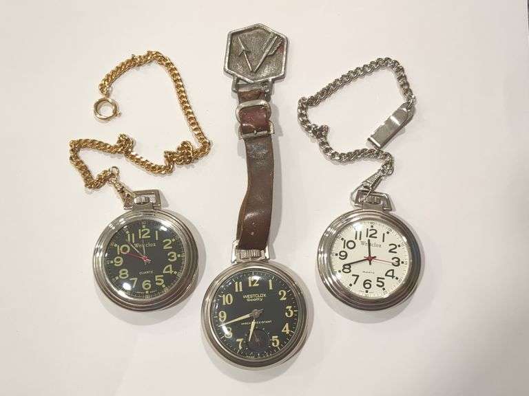 Three Westclox Pocket Watches