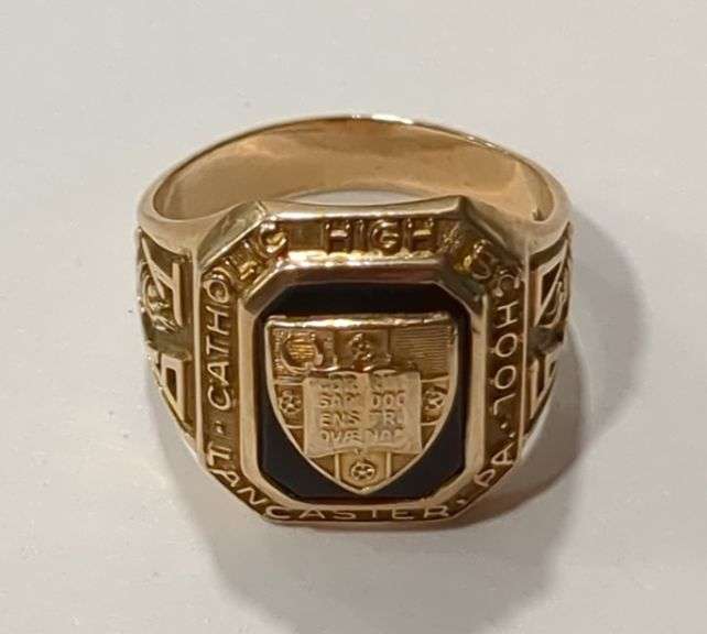 10K Gold Lancaster Catholic Class Ring