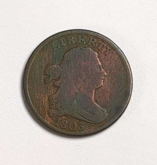 1803 Half Cent Coin