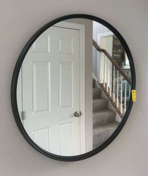 Round Framed Wall Mirror