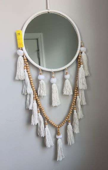Bead and Rope Framed Mirror