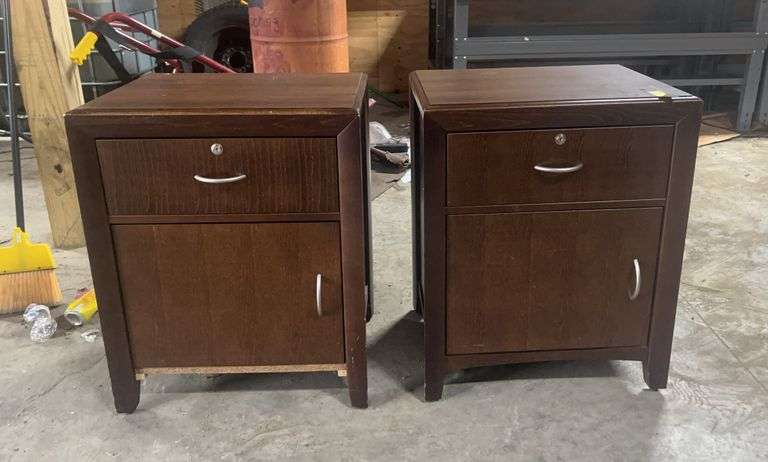 Pair of Hospital Grade Side Table/ Cabinets