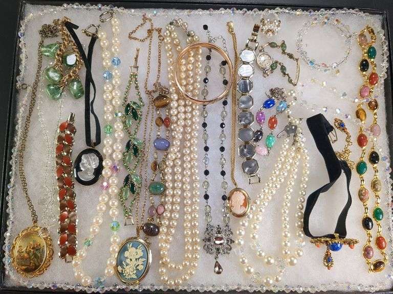 Vintage Necklaces, Watch, and Bracelets
