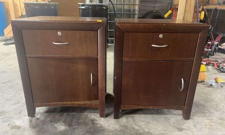 Pair of Hospital Grade Side Table/ Cabinets