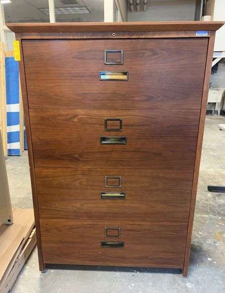 Wooden 4 Drawer Lateral File Cabinet