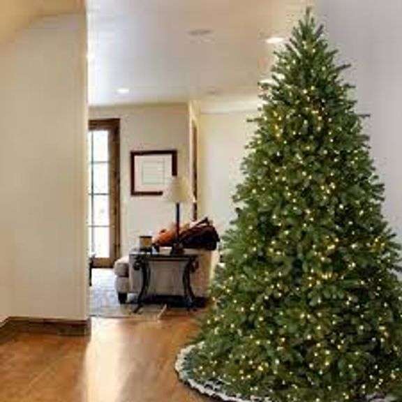 9 FT. JERSEY FRASER FIR ARTIFICIAL CHRISTMAS TREE WITH CLEAR LIGHTS