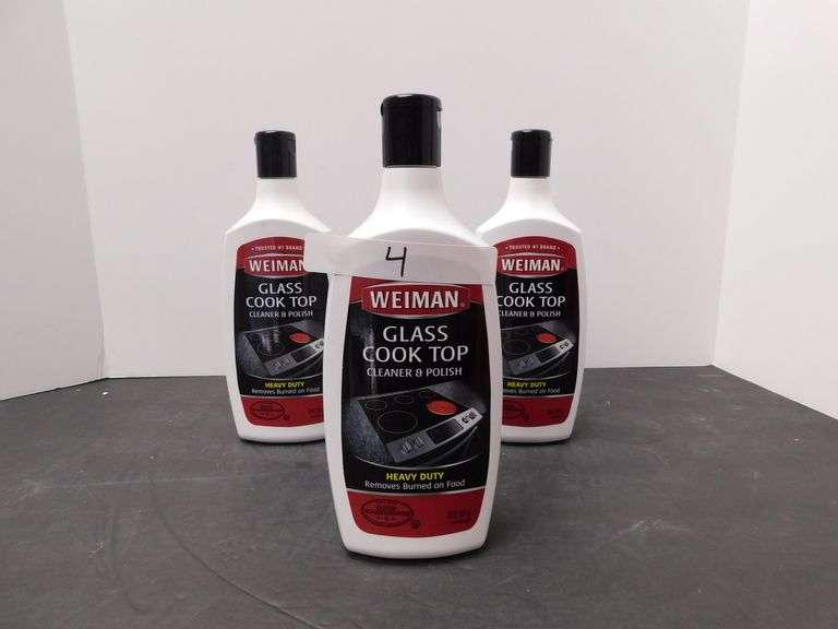 WEIMAN GLASS COOK TOP CLEANER & POLISH HEAVY DUTY REMOVES BURNED ON