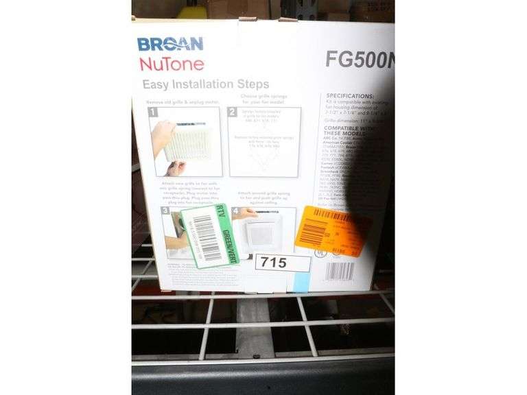 Broan-NuTone LED Bathroom Exhaust Fan Grille Cover, Quick Installation ...
