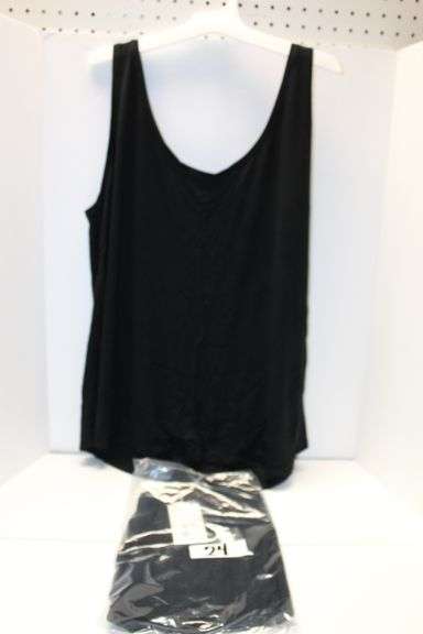 A NEW DAY BLACK WOMENS 1X TANK TOP 018-00-2192