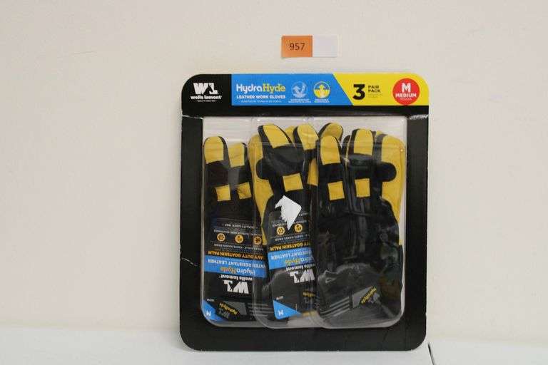 Guanti Da Lavoro In Pelle Wells Lamont HydraHyde | 3 Paia Taglia