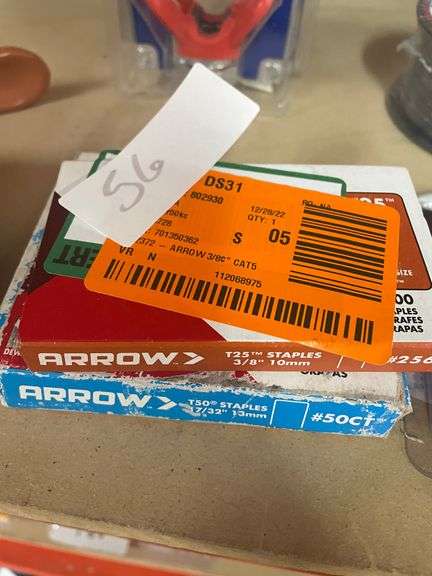 ARROW T50 & T25 STAPLES  (SEE PHOTO)