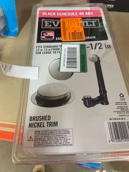 EVERBILT 1-1/2 IN EASY DRAINBRUSHED NICKEL TRIM