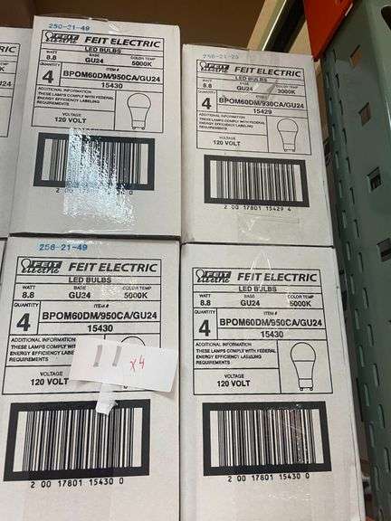 Feit 8.8W A19 LED A-Line Bulb (5000K) (4-Pack)