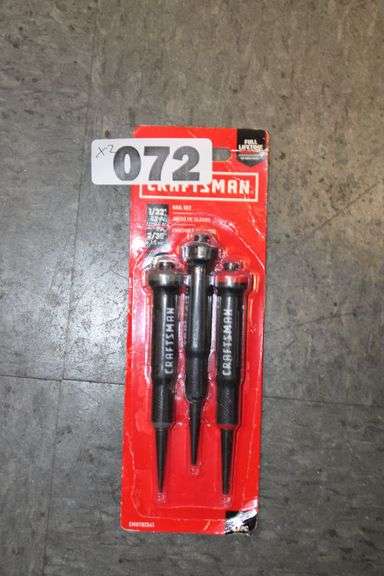 [MSRP: $16.6] craftsman center punch  3-piece set (cmht82541)