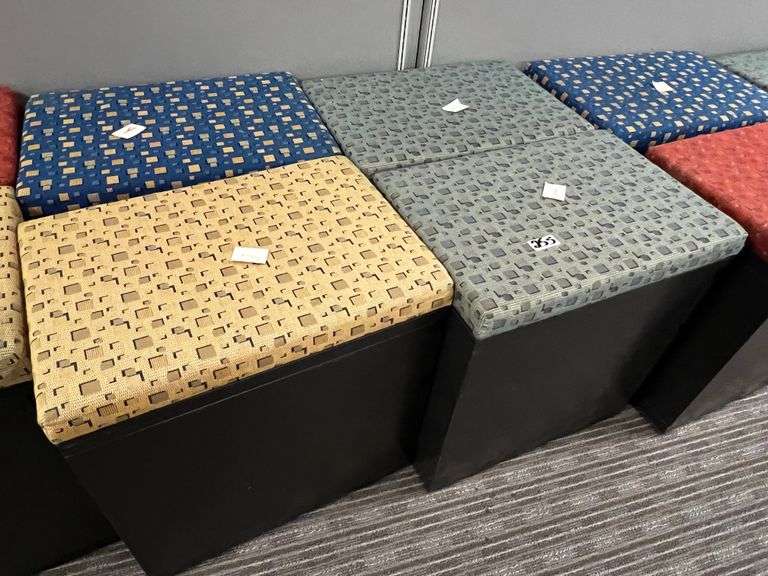 FURNITURE, MERIDIAN FILE WITH UPHOLSTERED TOP ON CASTERS