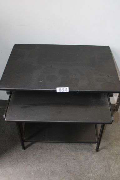 Small black computer desk