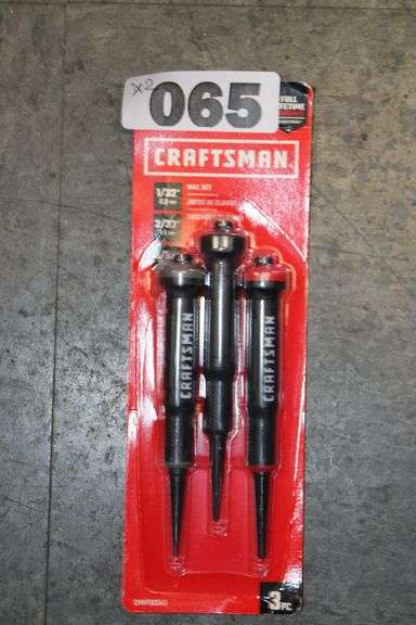 [MSRP: $16.6] craftsman center punch  3-piece set (cmht82541)