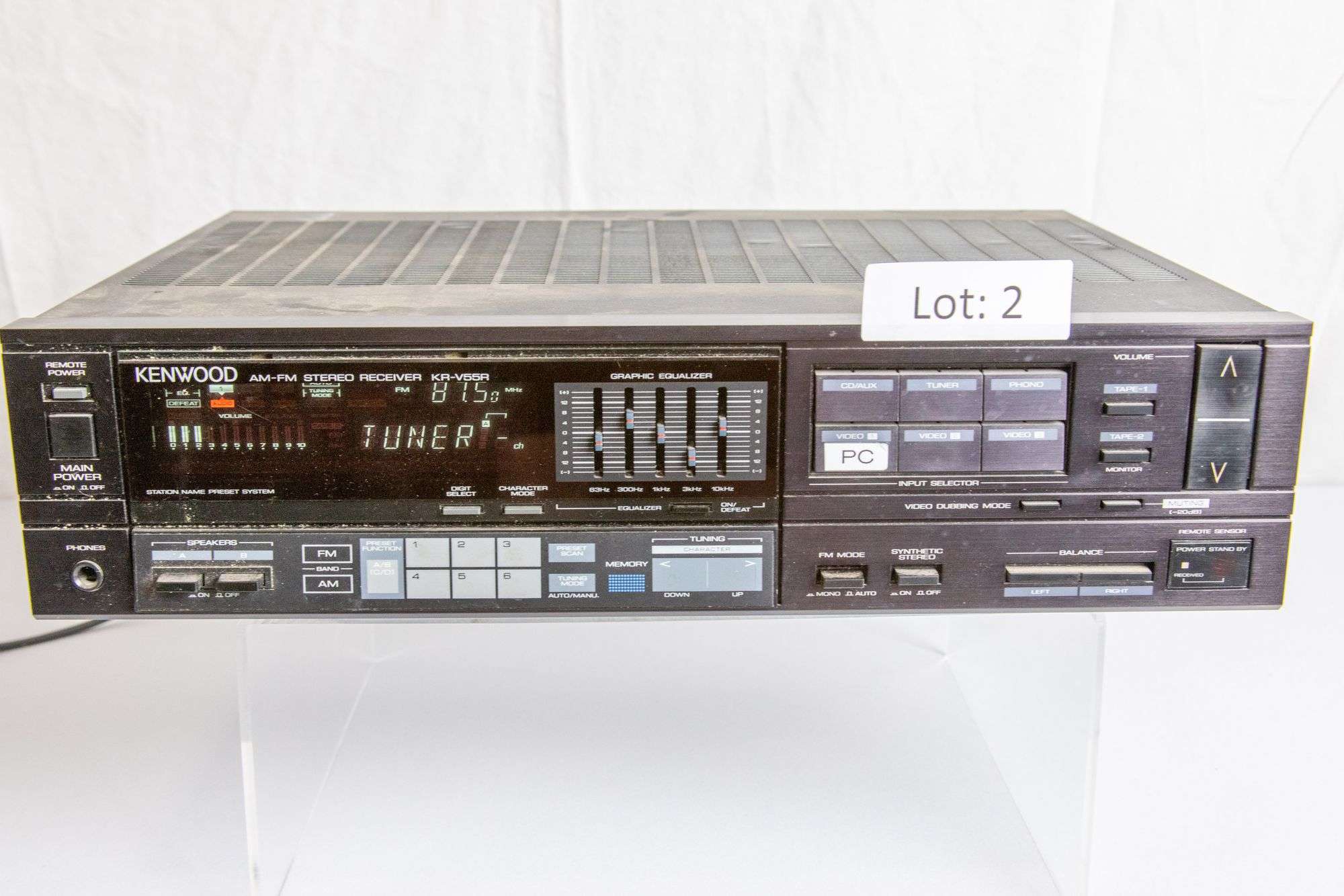 Kenwood KR-V55R Stereo Am/Fm Stereo Tuner 55 Watts / Vintage 1986