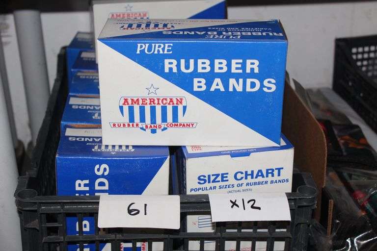 PURE RUBBER BANDS AMERICAN MADE SIZE 105 PREMIUM RUBBER BANDS ONE POUND NET EA.