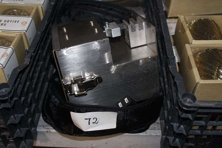 STAINLESS STEEL ELECTRIC 6-HOLE PUNCHER WITH FOOT PEDAL IN TRAVEL CASE, VARIOUS CORDS INCLD.