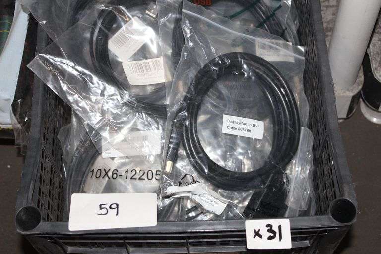 CABLES INCLUDING A WIDE VARIETY OF USB PRINTER CABLES, DISPLAY PORT TO DVI M/M ECT