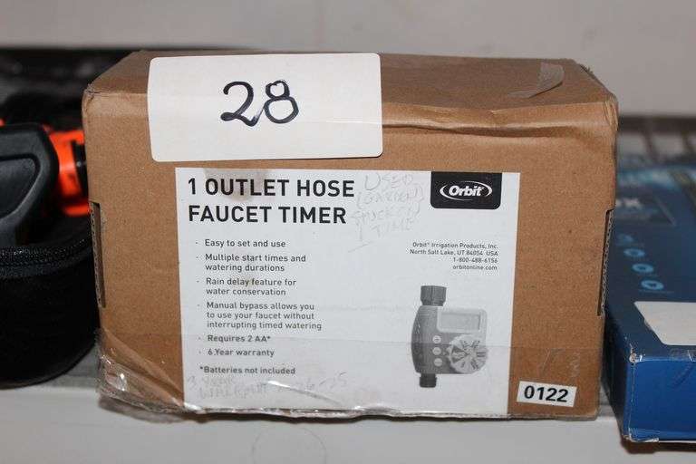 ORBIT 1 OUTLET HOSE FAUCET TIMER, AA BATTERY OPERATED