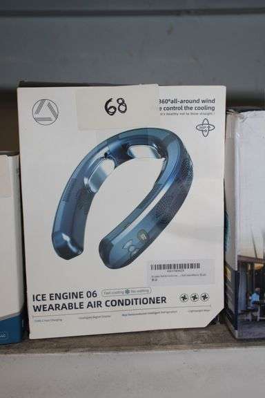ICE ENGINE 06 WEARABLE AIR CONDITIONER NECK FAN WITH HEATER BLACK