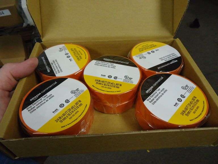 NEW! 10-PACK OF ORANGE ELECTRICAL TAPE.  3/4"X60'