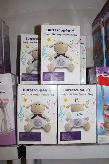 BUTTERCUP 4U CURLY THE SLEEP SOOTHER SHEEP 15 SOOTHING SONGS & SOUNDS, STARS PROJECTOR