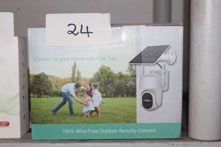 100% WIRE FREE OUTDOOR SECURITY CAMERA, SOLAR POWERED, FHD CAMERA, MOTION DETECT, TWO WAY AUDIO