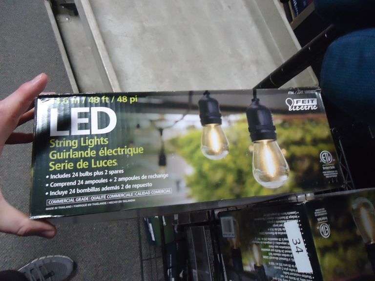 NEW! FEIT ELECTRIC 48FT. STRING LIGHTS. 24 SOCKETS AND 26 BULBS