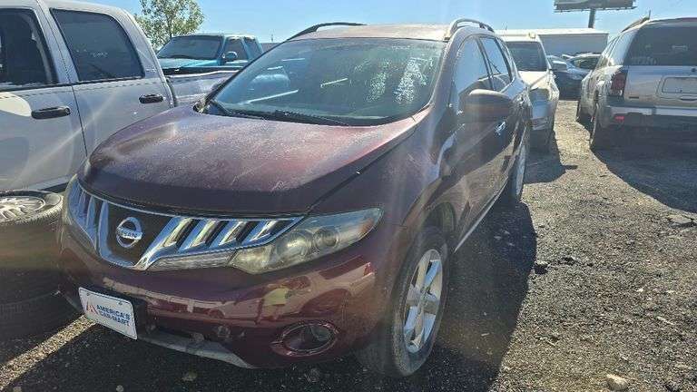 2009 NISSAN MURANO VIN# JN8AZ18W49W106328 HAS KEY HAS TITLE RUNS