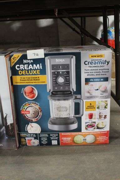 NINJA CREAMI DELUXE 11 IN 1 ICE CREAM & FROZEN DRINK MAKER XL FAMILY SIZE