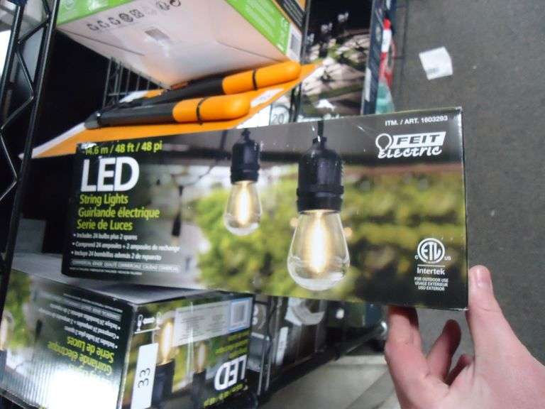 NEW! FEIT ELECTRIC 48FT. STRING LIGHTS. 24 SOCKETS AND 26 BULBS