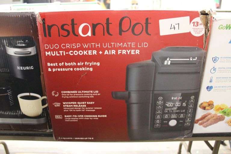 INSTANTPOT DUO CRISP WITH ULTIMATE LID MULTI-COOKER + AIR FRYER, 6.5 QUART CAPACITY AND SERVES UP TO 6