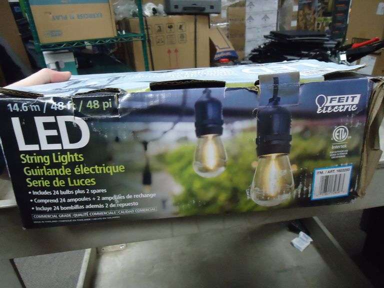 NEW! FEIT ELECTRIC 48FT. STRING LIGHTS. 24 SOCKETS AND 26 BULBS