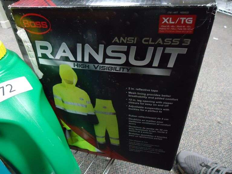 NEW! BOSS HIGH VISABILITY RAINSUIT XL