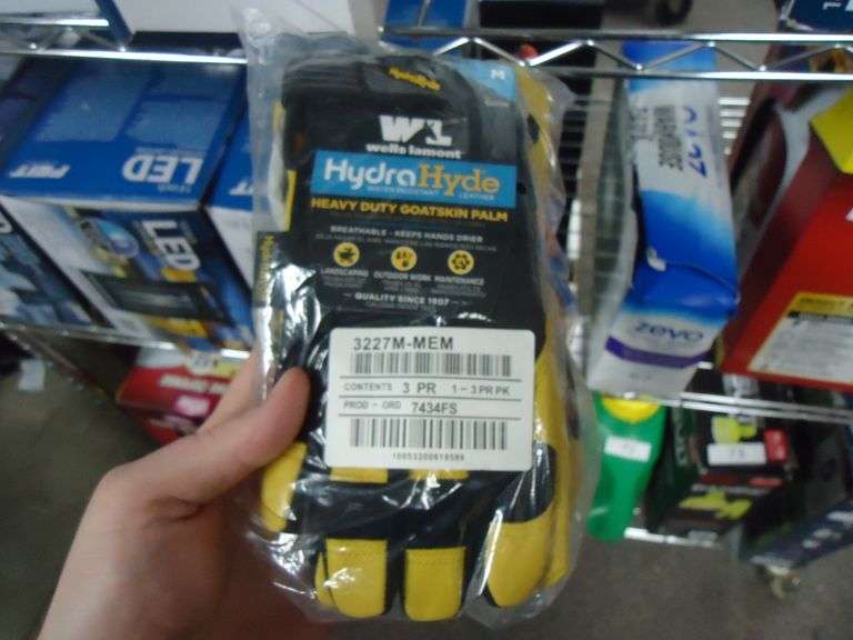 NEW! WELLS LAMONT M HYDRA HYDE WATER RESISTANT WORK GLOVES