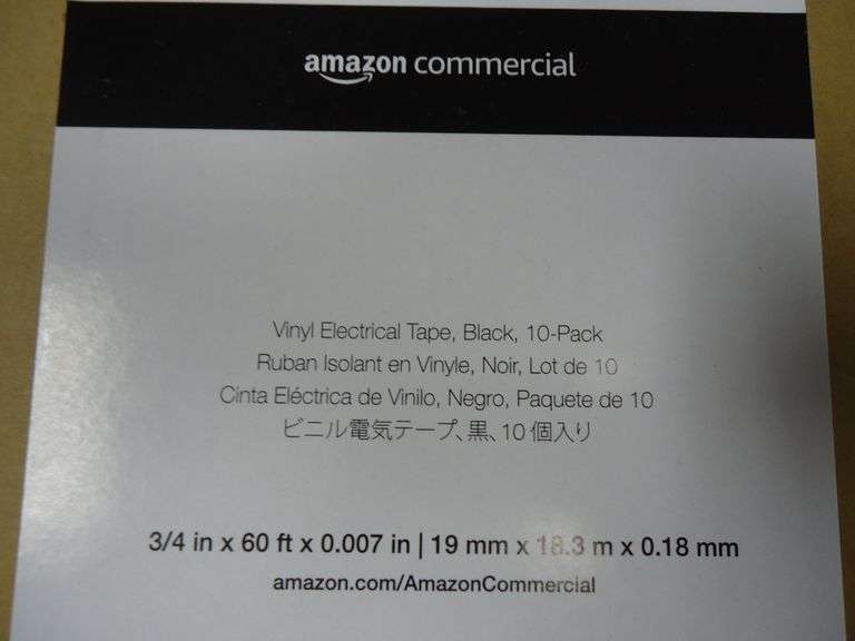 NEW! 10-PACK OF BLACK ELECTRICAL TAPE.  3/4"X60'