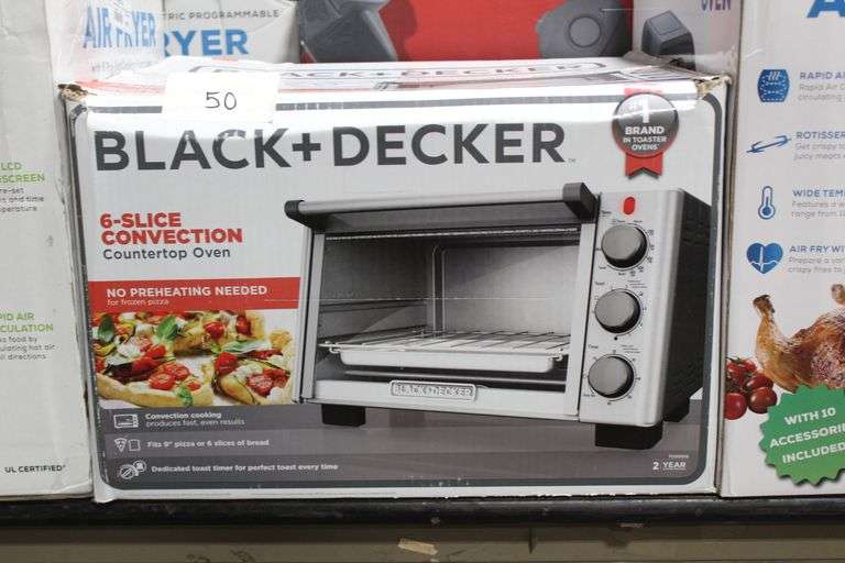 BLACK+DECKER 6 SLICE CONVECTION COUNTERTOP OVEN