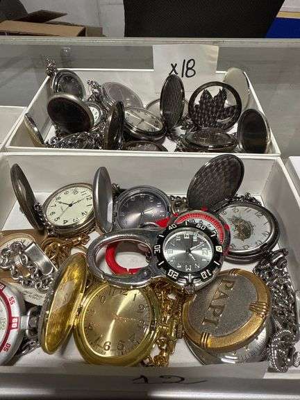 LOT OF ASSORTED QUARTZ, CRAFTSMAN AND NEVADA POCKET WATCHES